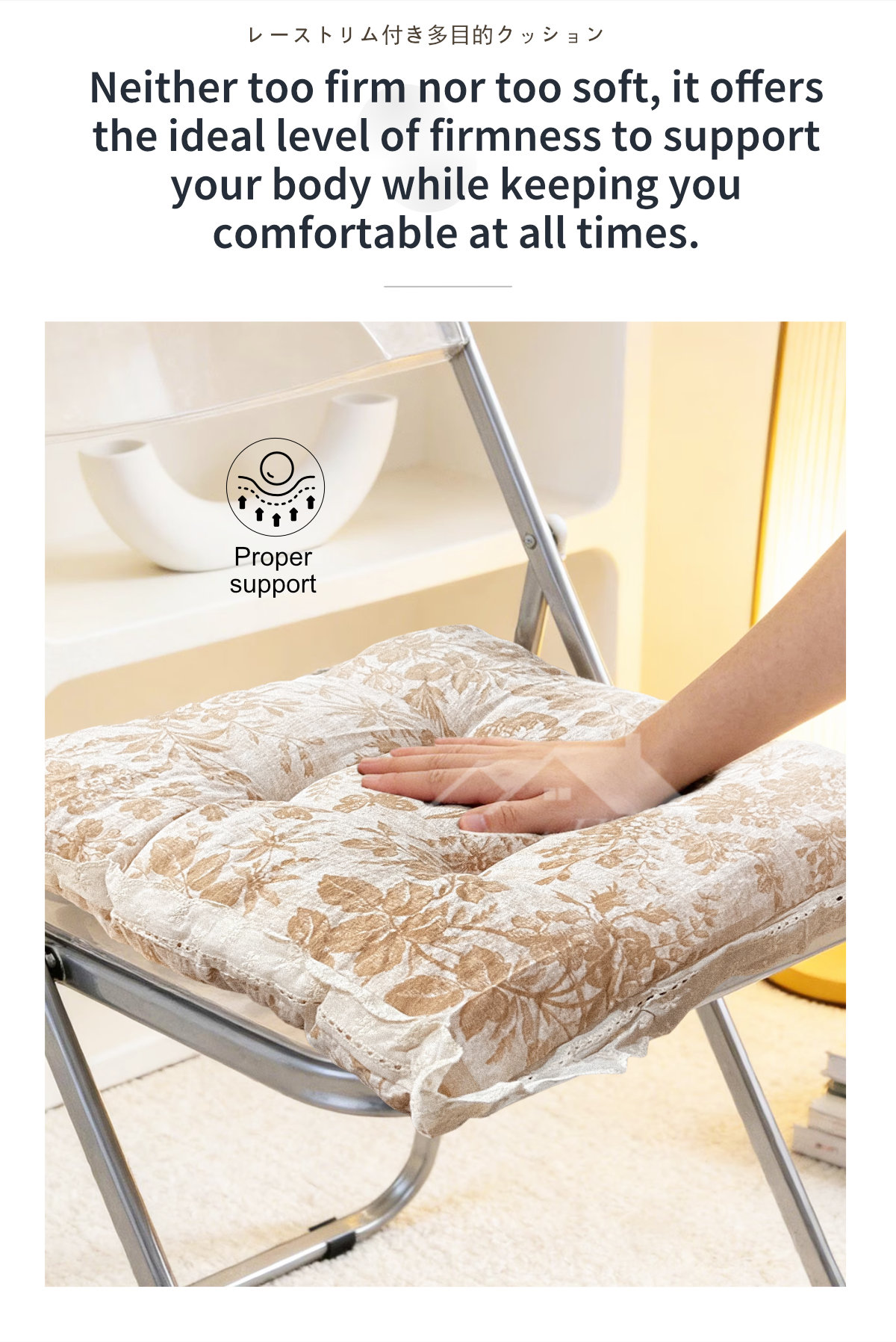 Lace-trimmed Multipurpose Cushion-5